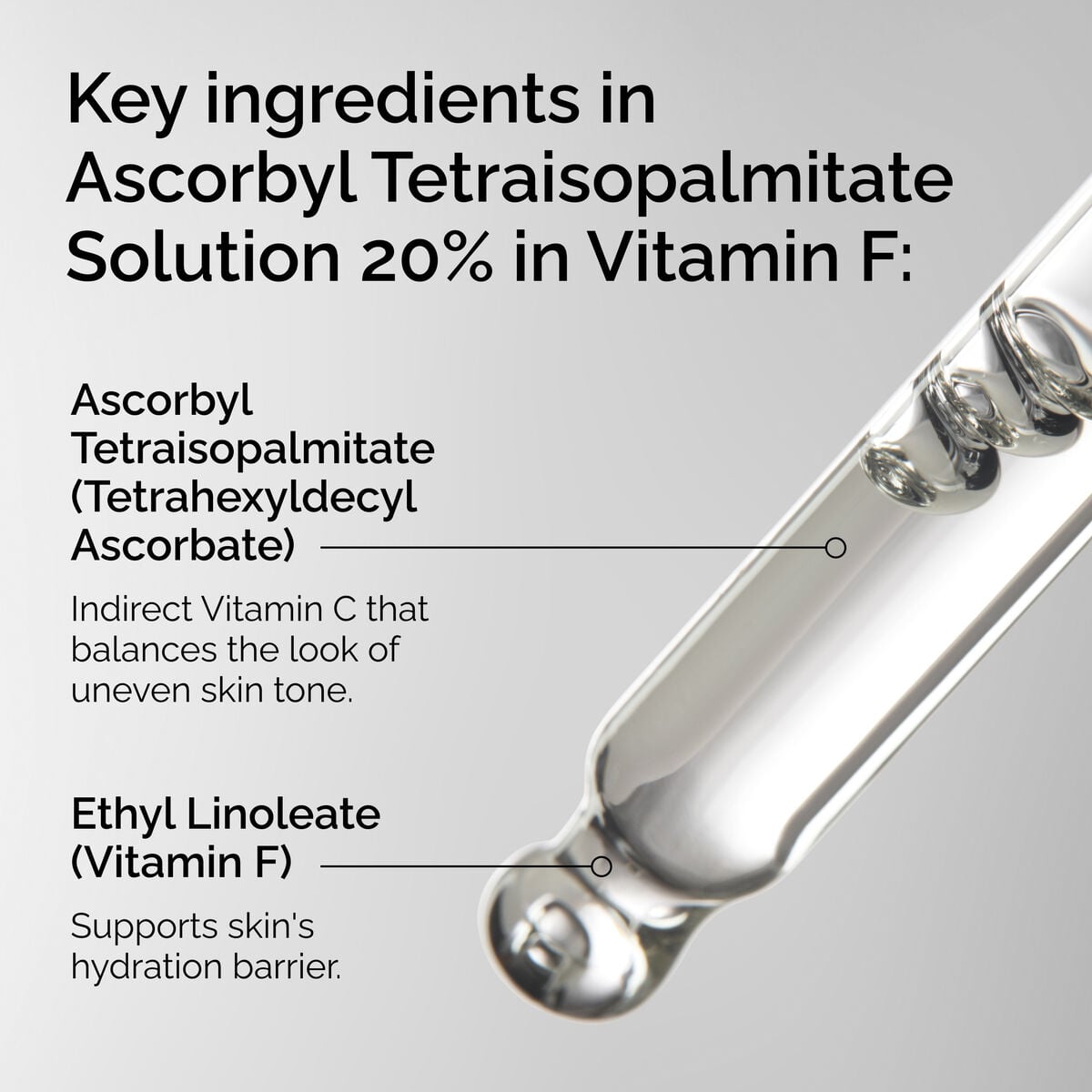 Ascorbyl Tetraisopalmitate Solution in Vitamin F Targeted Serum Care Z0