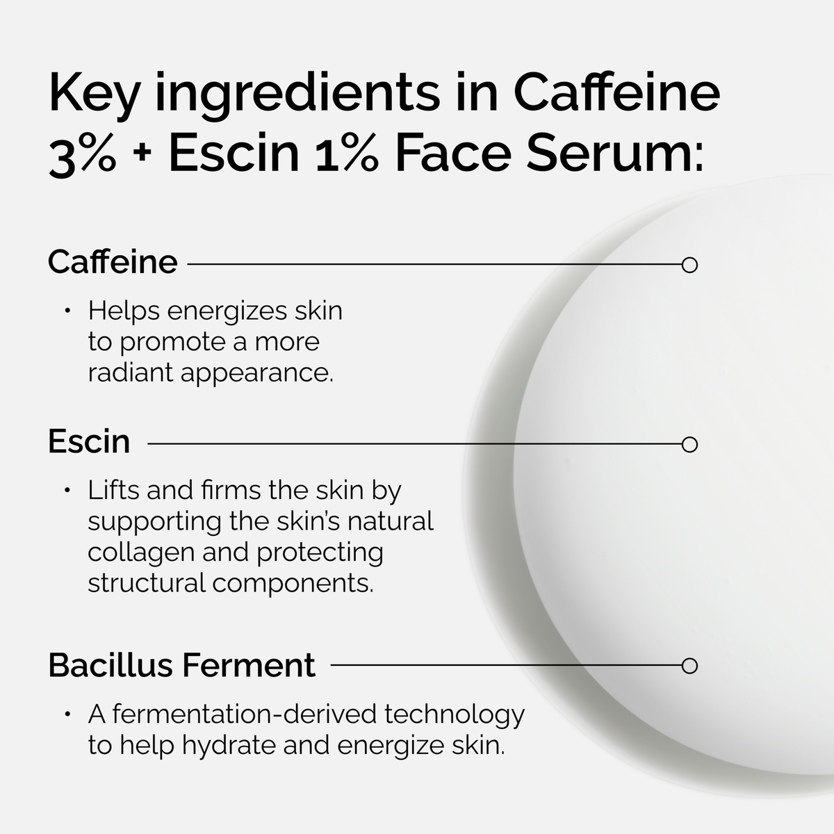 Caffeine + Escin Face Serum Targeted Serum Care Z4
